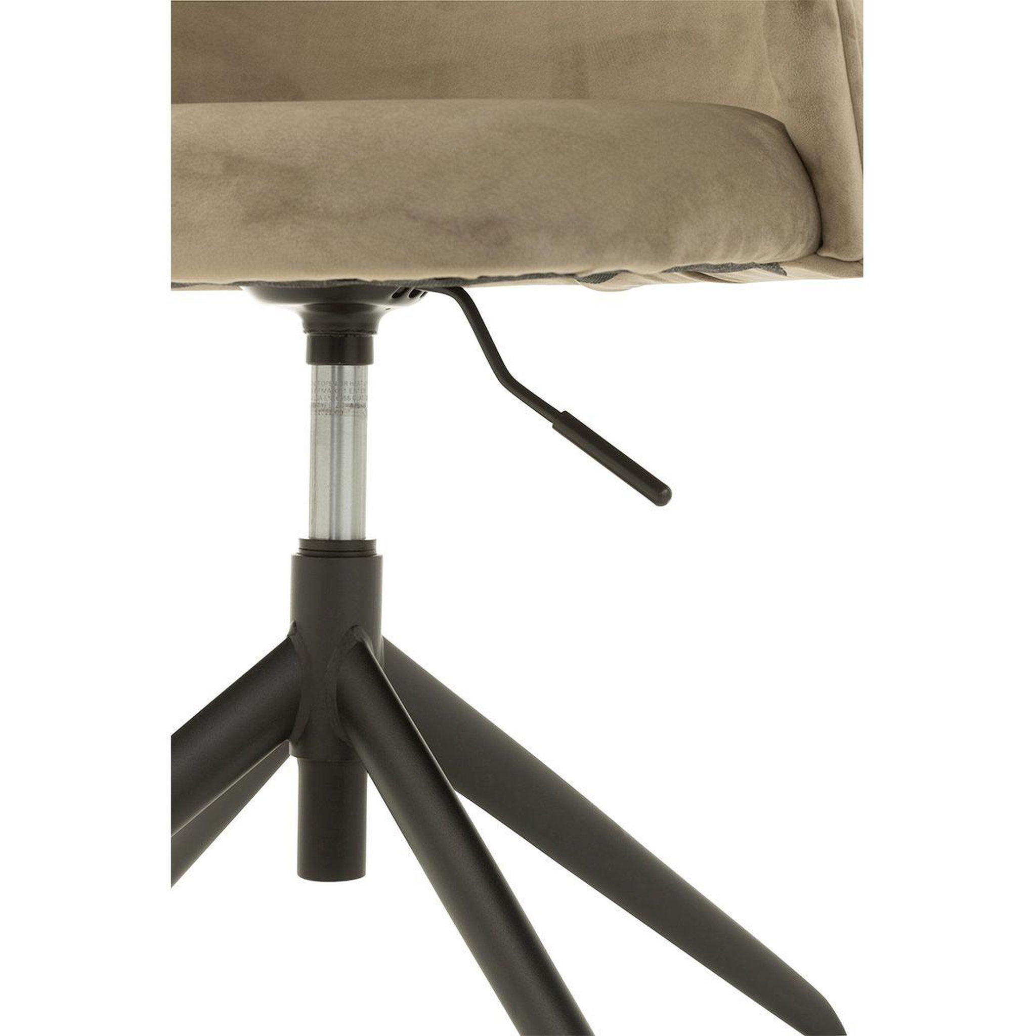 Voir la diapositive 5 : J-LINE Chaise pivotante en velours  gena  78-83cm gris foncé