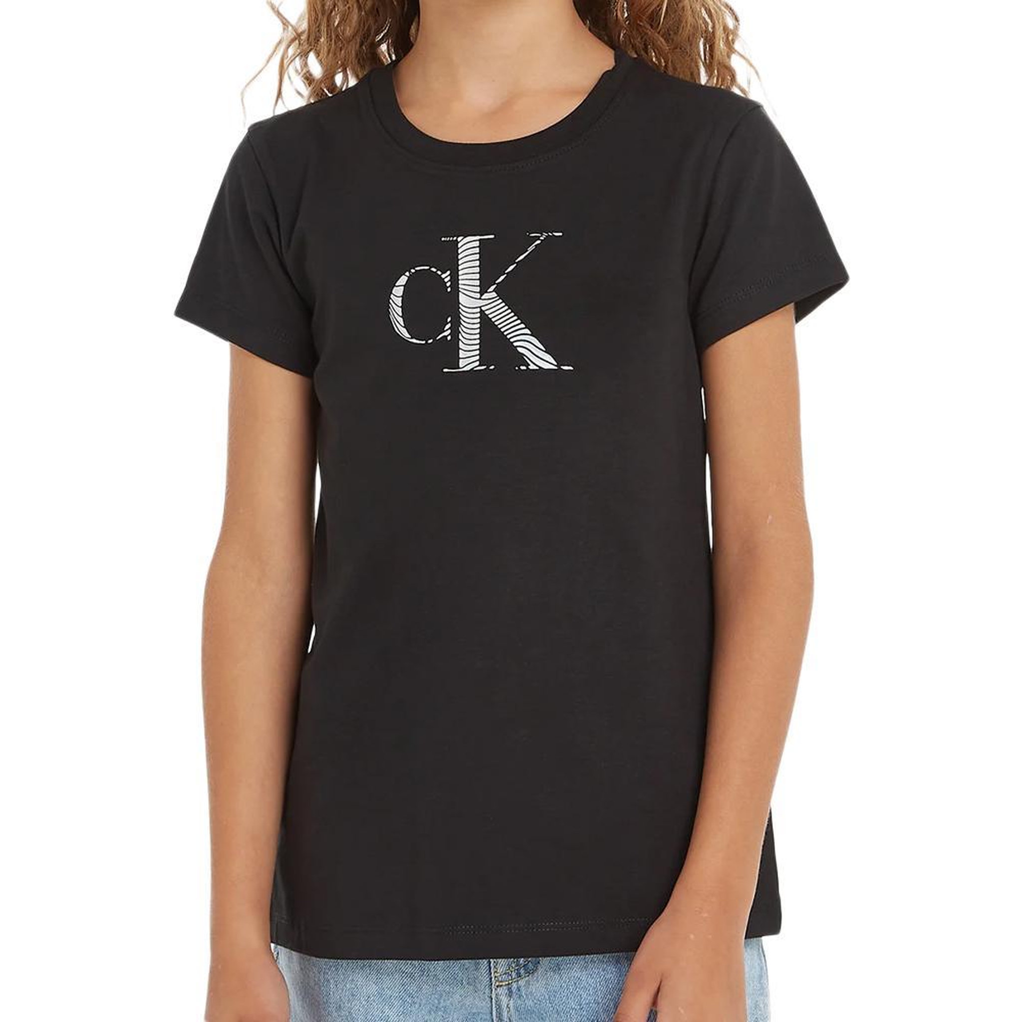 Voir la diapositive 1 : CALVIN KLEIN JEANS T shirt  Fille Calvin Klein Jeans Iridescent IG0IG02433