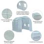 Voir la diapositive 4 : OUTSUNNY Serre de jardin tunnel surface sol 5 m² 2,5L x 2l x 2H m châssis tubulaire renforcé 18 mm 4 fenêtres blanc