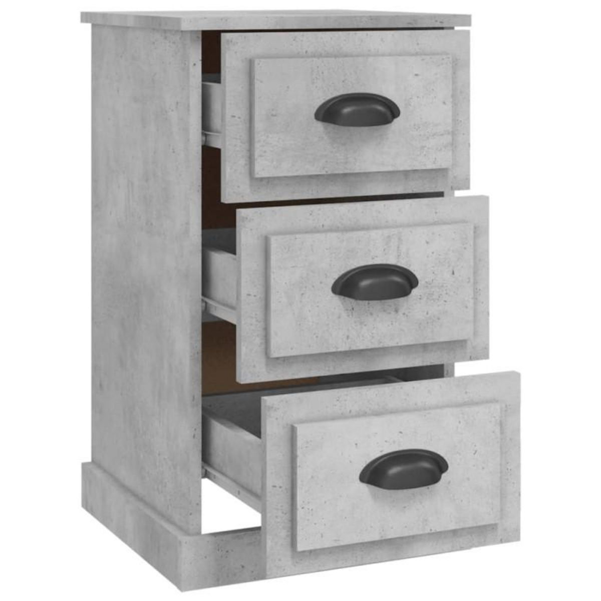 VIDAXL Table de chevet gris béton 39x39x67 cm bois d ingénierie