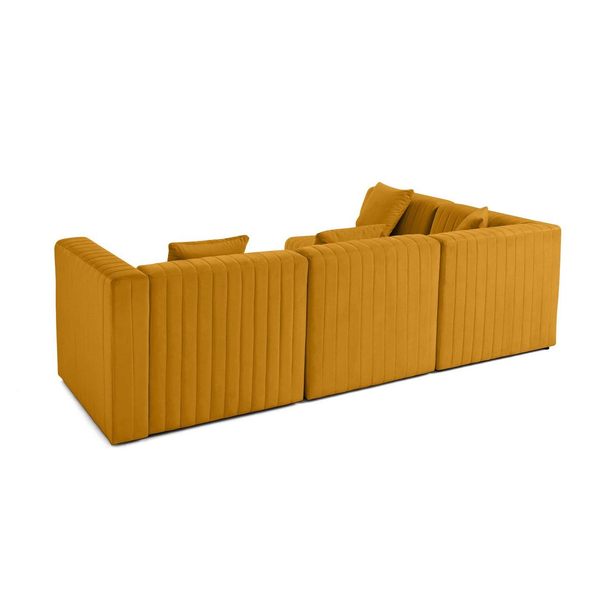 LISA DESIGN Nova - canapé modulable d'angle gauche - 5 places - en velours