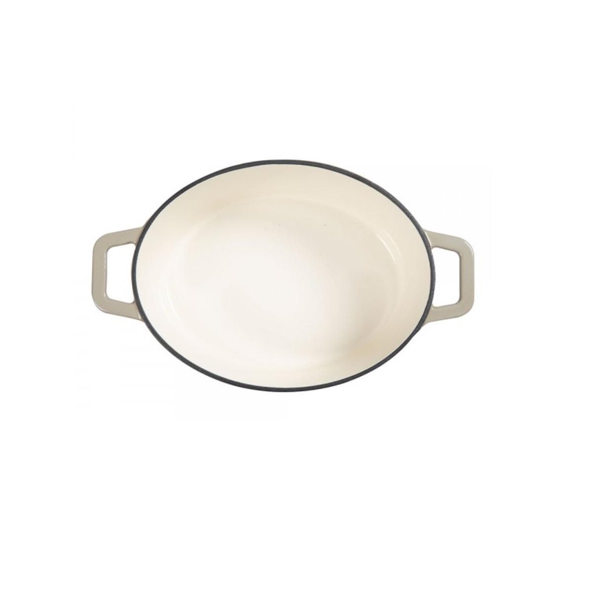 LIVOO Cocotte ovale en fonte 29cm beige - MEP129G
