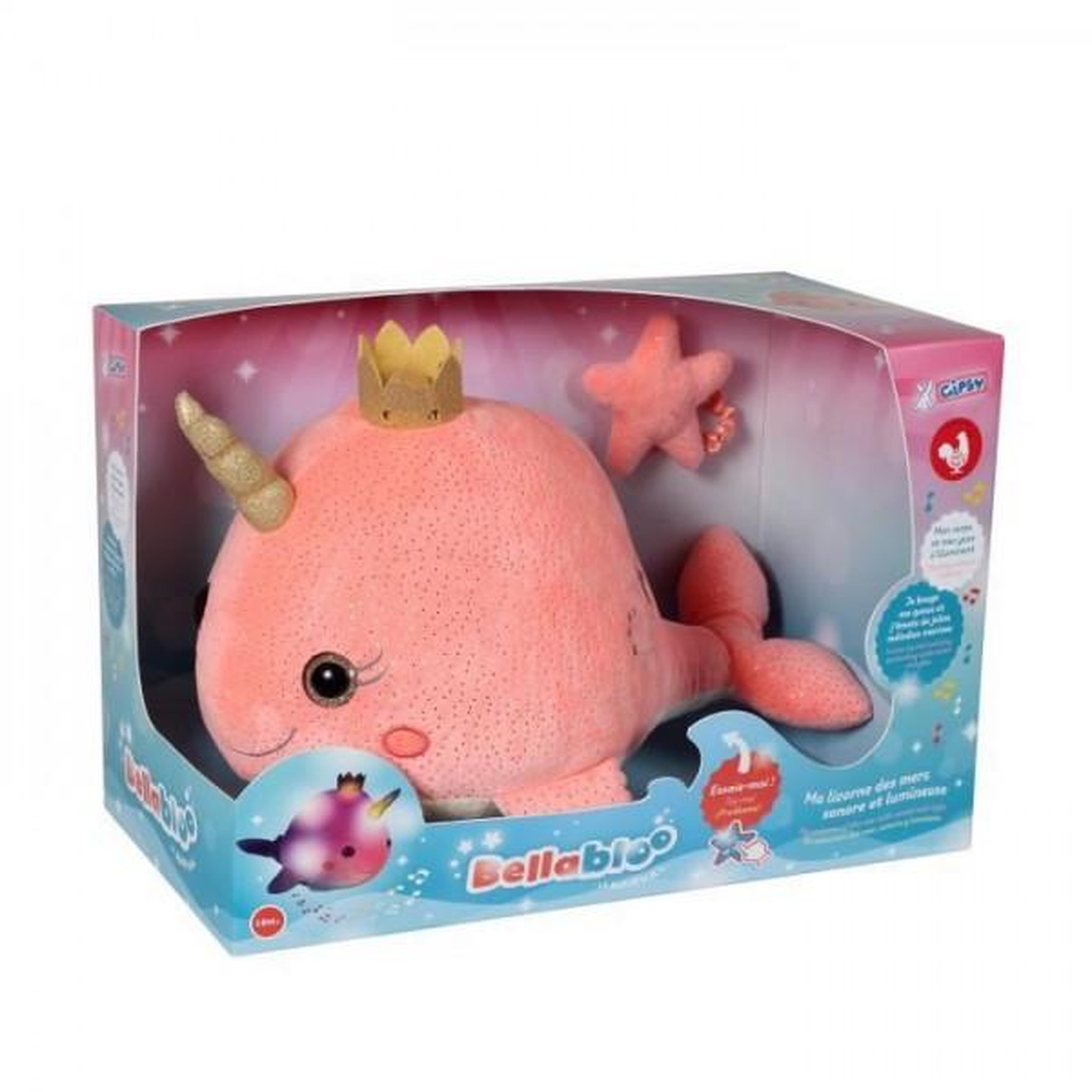 Gipsy GIPSY - BellaBloo Le Narval musical et lumineux 35 cm