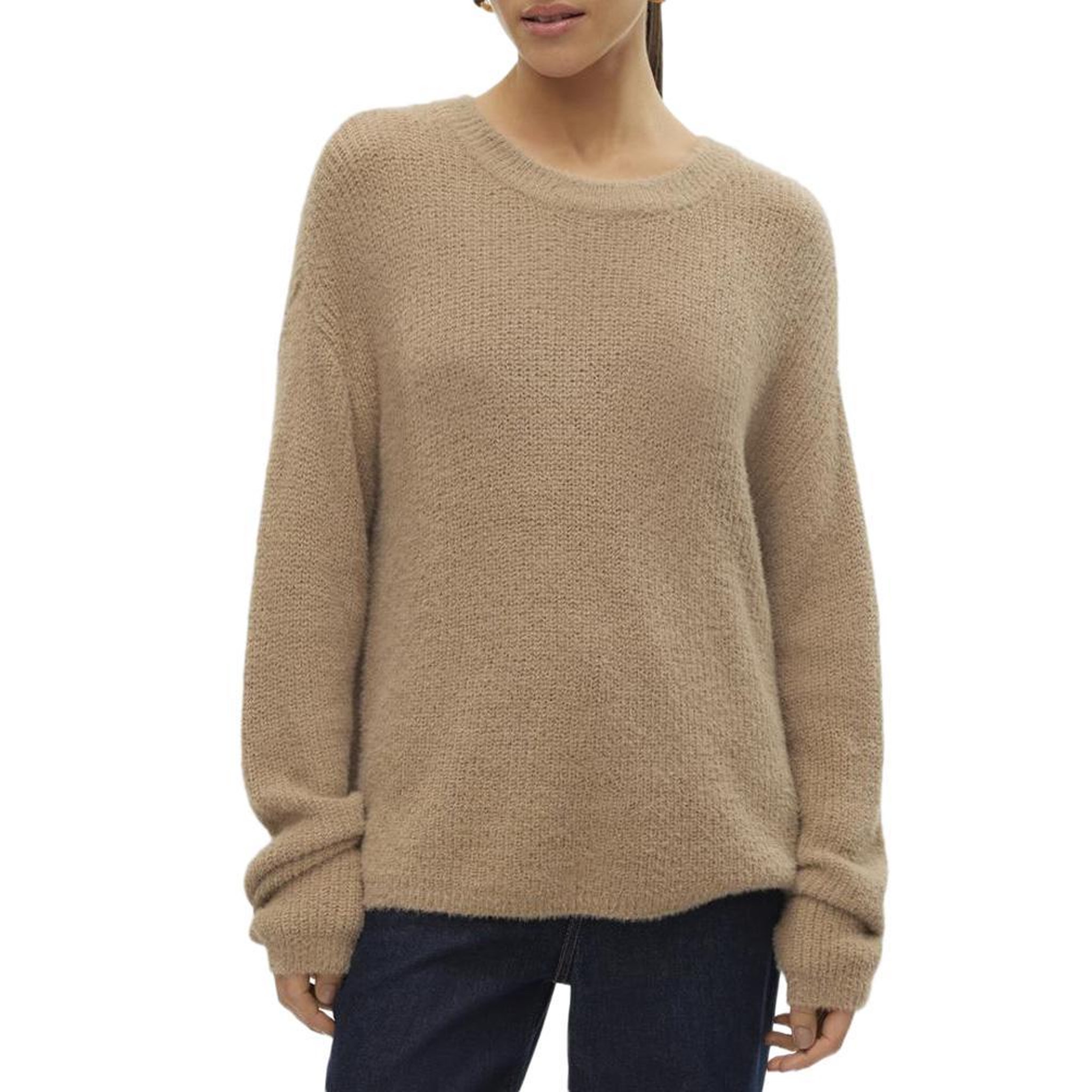 Vero Moda Pull Marron Clair Femme Vero Moda Puff. Coloris disponibles : Marron