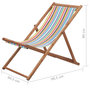 Voir la diapositive 6 : VIDAXL Chaise pliable de plage Tissu et cadre en bois Multicolore