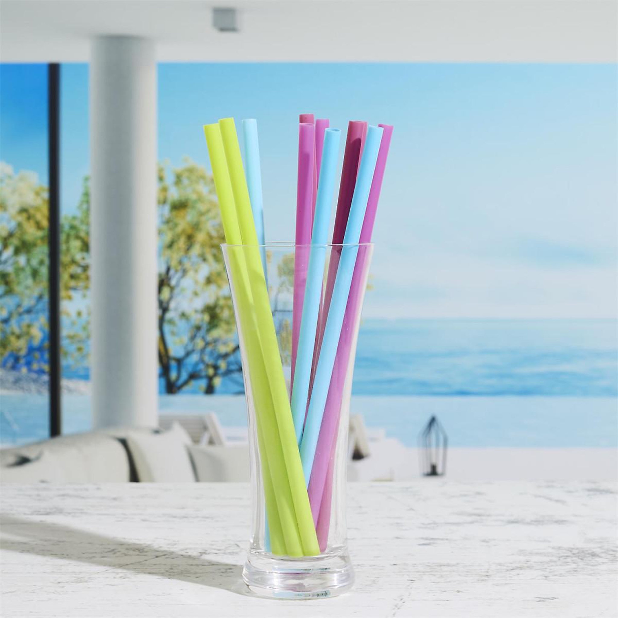 Voir la diapositive 2 : COOK CONCEPT Lot de 12 pailles  magiques  23cm multicolore