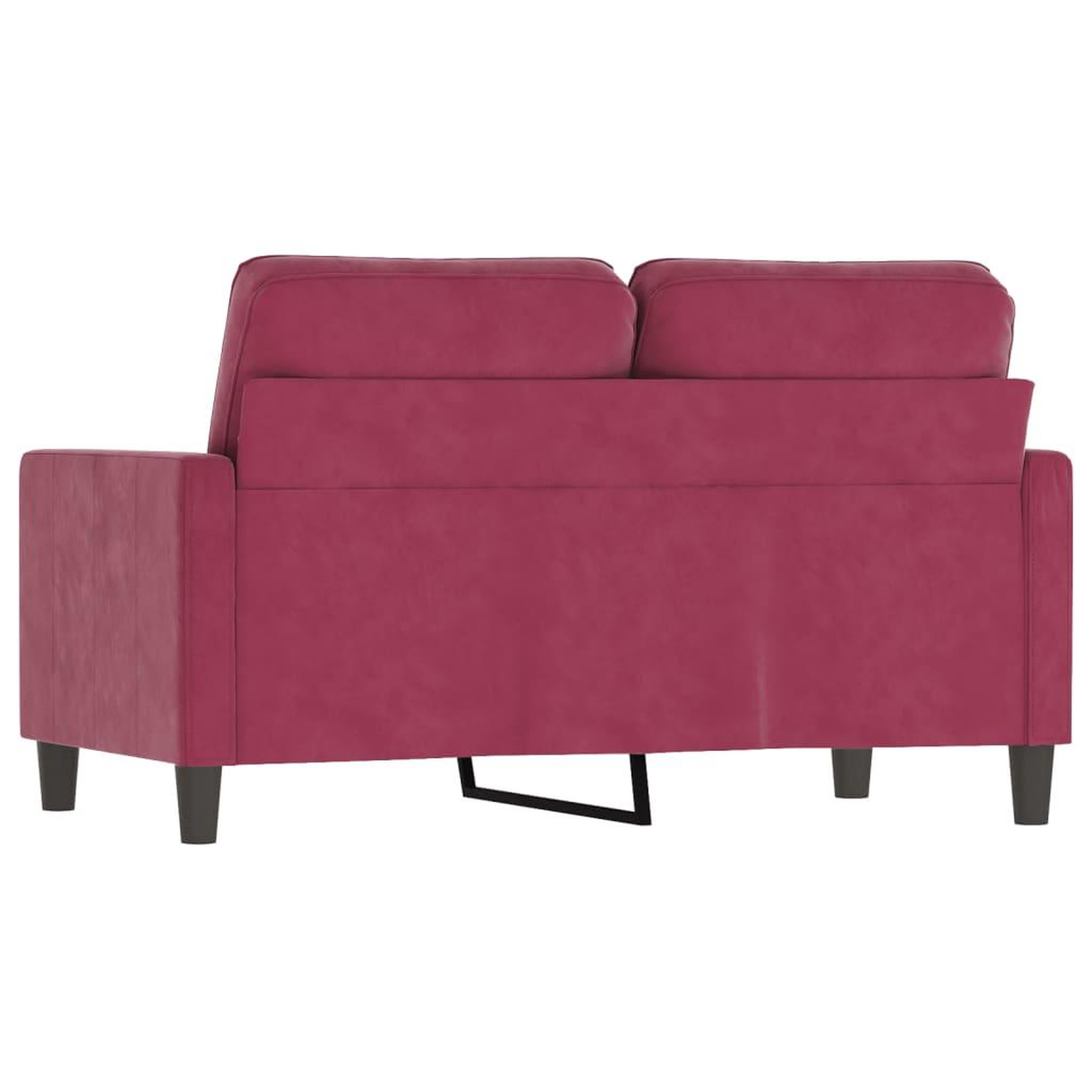 Voir la diapositive 5 : VIDAXL Canape a 2 places Rouge bordeaux 120 cm Velours