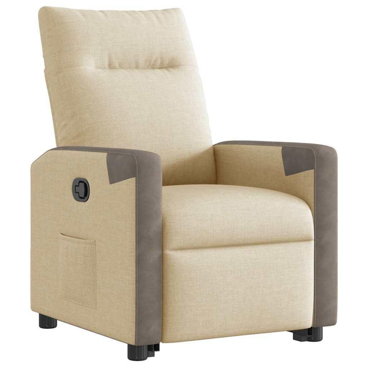 VIDAXL Fauteuil inclinable Creme Tissu