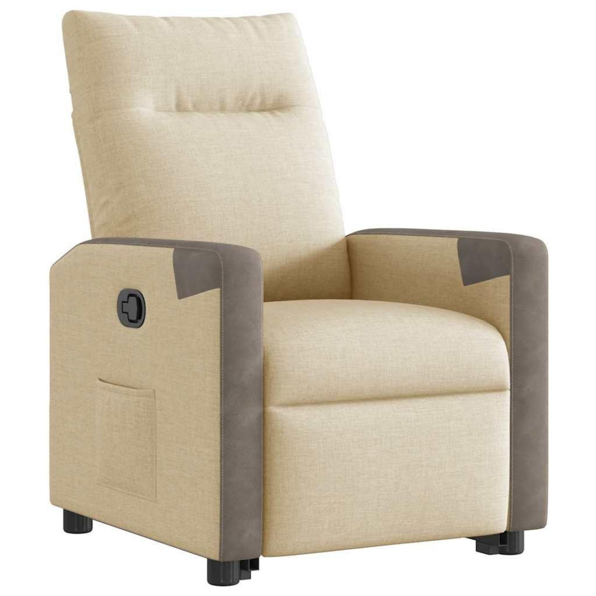 VIDAXL Fauteuil inclinable Creme Tissu