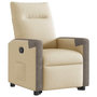 Voir la diapositive 4 : VIDAXL Fauteuil inclinable Creme Tissu