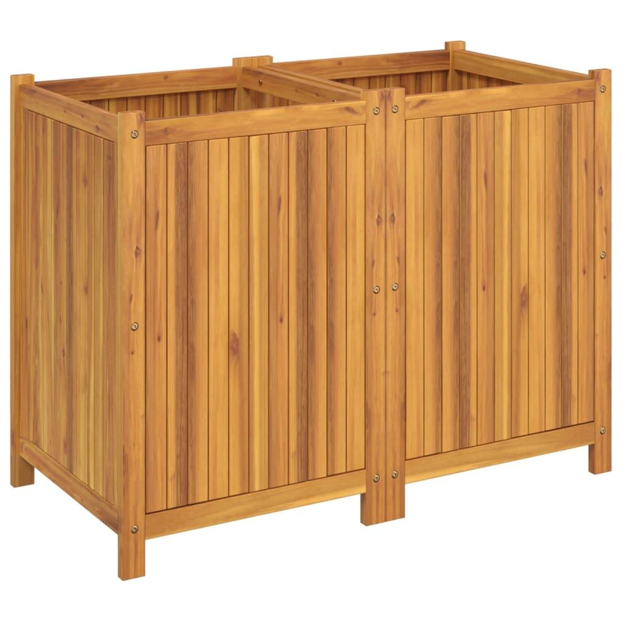 Voir la diapositive 5 : VIDAXL Jardiniere avec doublure 100x50x75 cm bois massif d'acacia