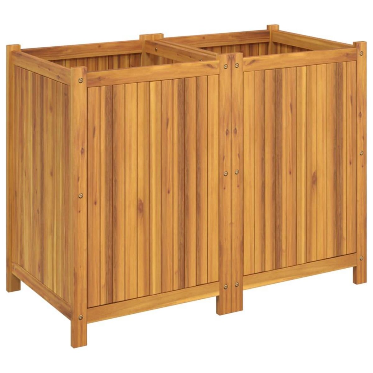 VIDAXL Jardiniere avec doublure 100x50x75 cm bois massif d'acacia