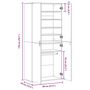 Voir la diapositive 6 : VIDAXL Armoire a chaussures Blanc 80x39x178 cm Bois d'ingenierie