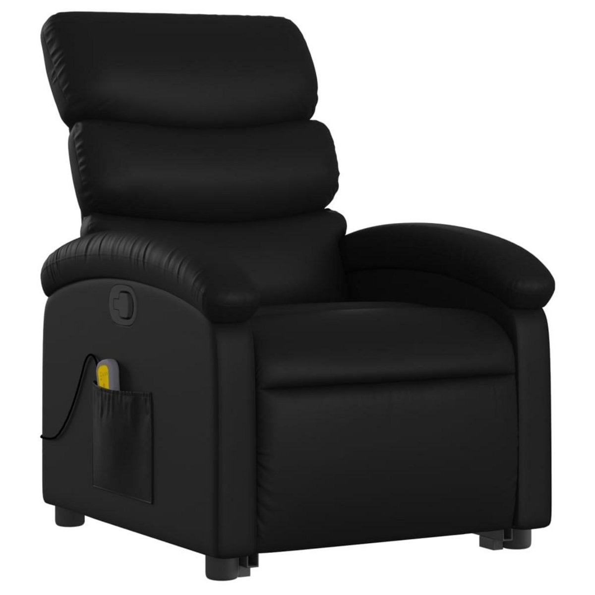 VIDAXL Fauteuil inclinable de massage Noir Similicuir