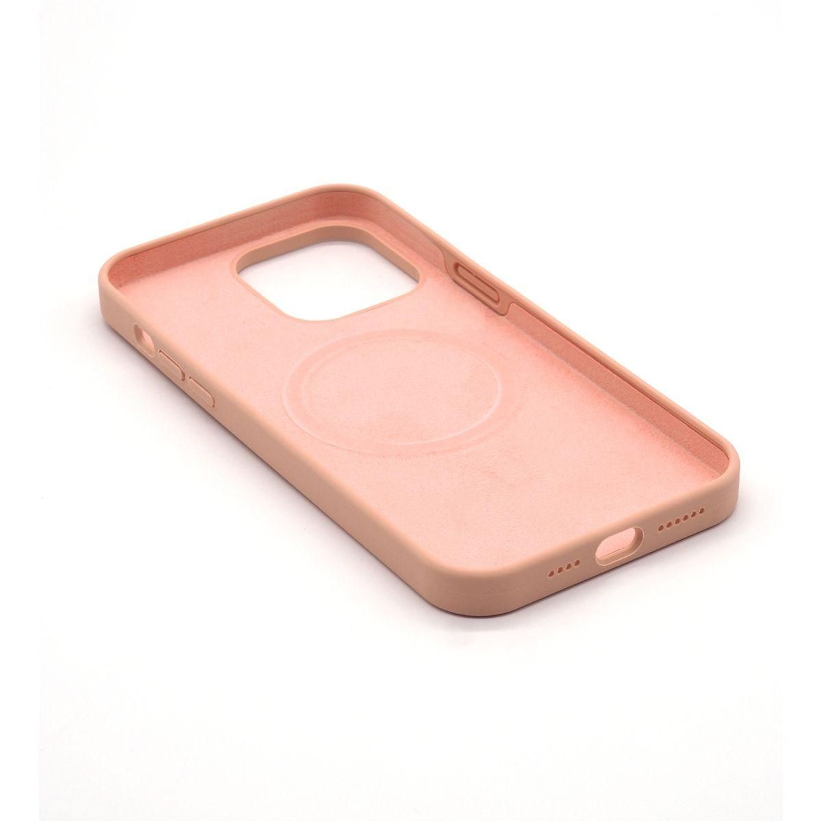 CASYX Coque iPhone 14 Plus silicone Rose MagSafe