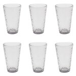 Paris Prix Lot de 6 Verres à Eau  Martelé  34cl Gris Irisé