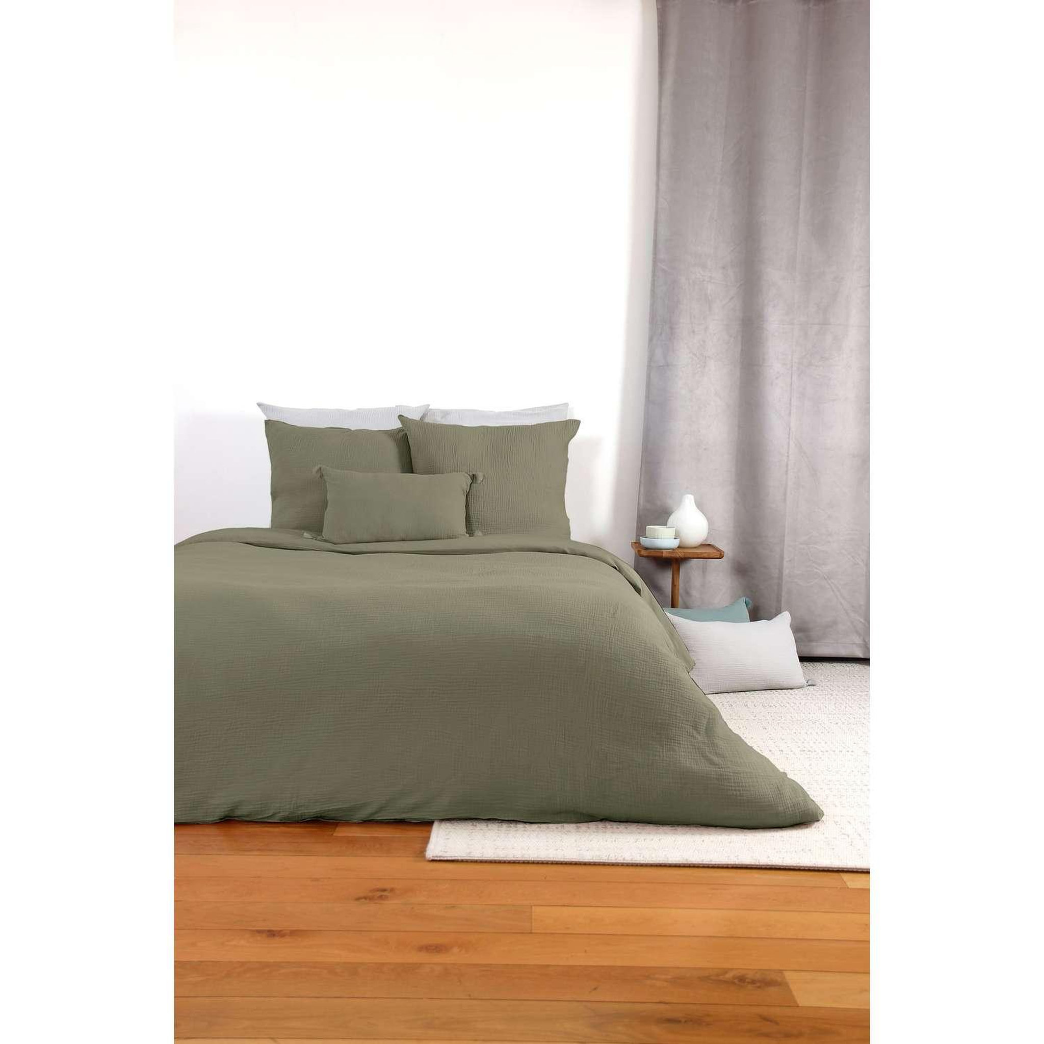 Voir la diapositive 3 : COTE DECO Parure de lit - double gaze de coton