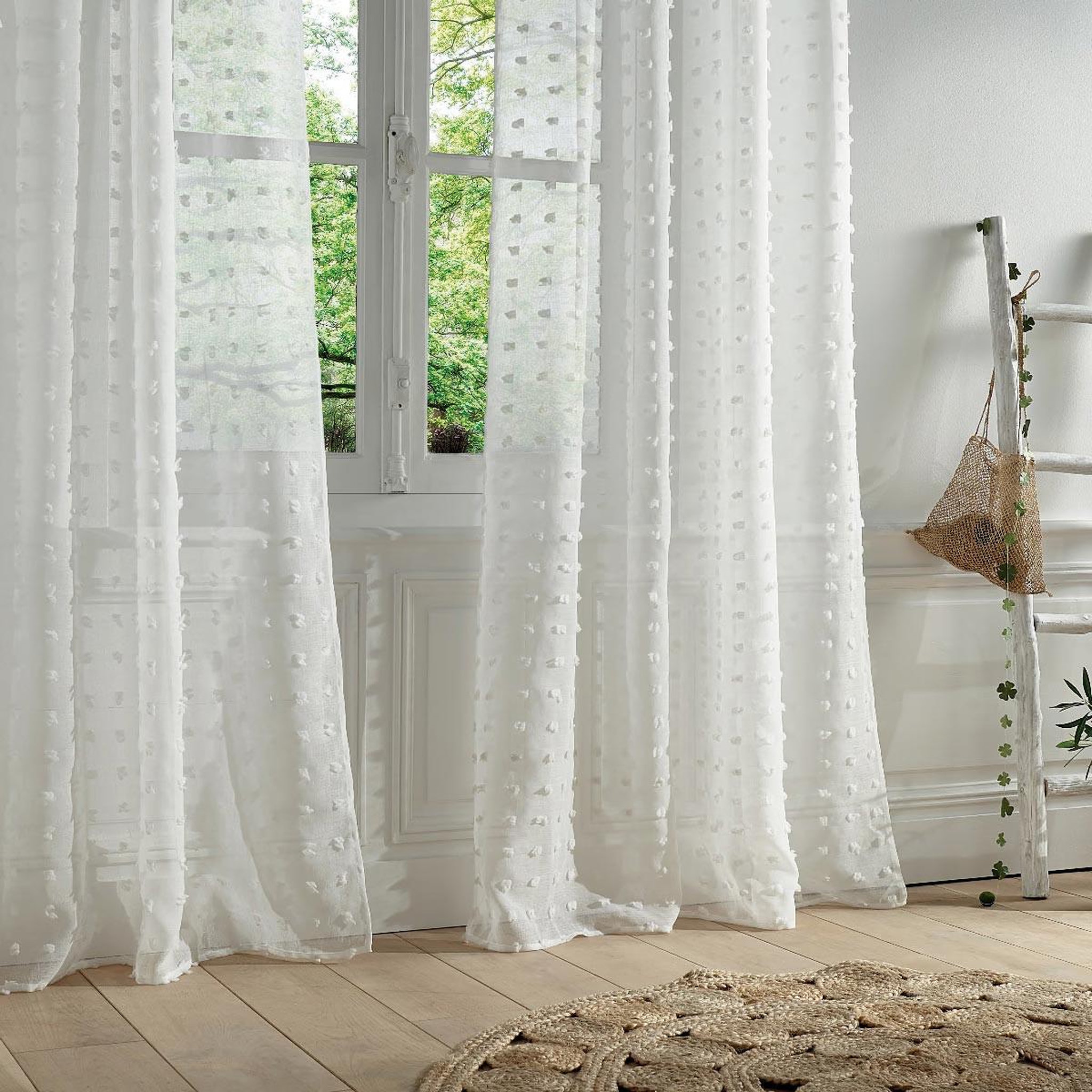 ATMOSPHERA Rideau voilage  lily  140x240cm blanc