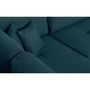 Voir la diapositive 6 : MARKET24 Canapé d'angle panoramique convertible -7 places - INDIAN - Tissu 100% polyester - Bleu canard - 360 x 228 cm