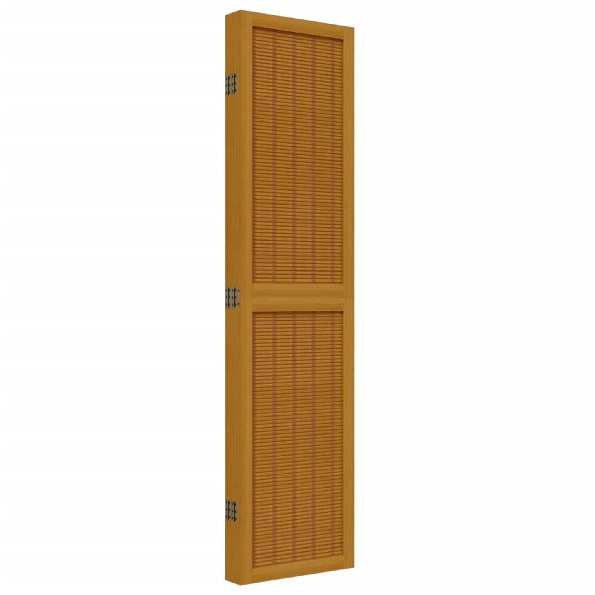 Voir la diapositive 5 : VIDAXL Cloison de separation 5 panneaux marron bois paulownia massif