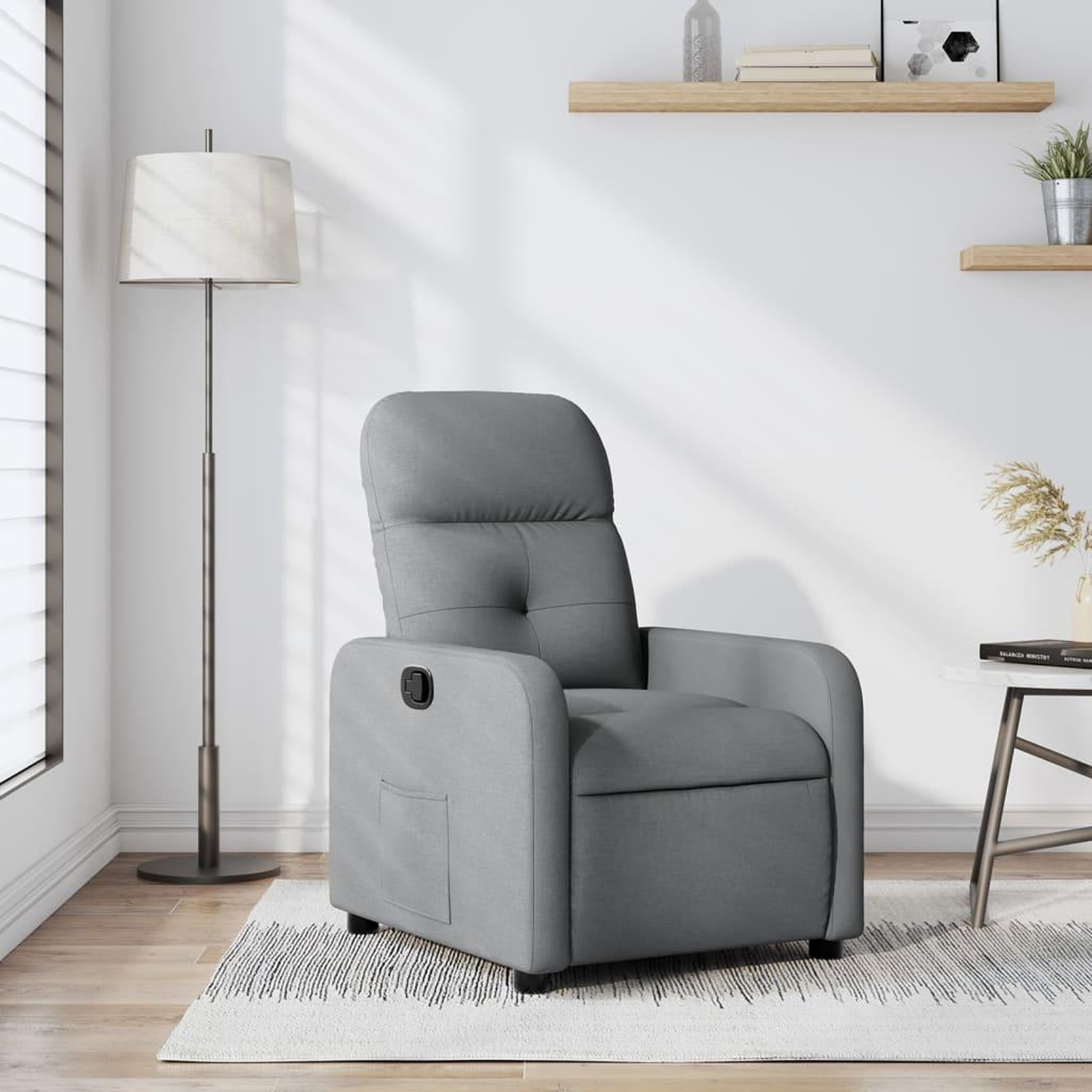 VIDAXL Fauteuil inclinable Gris clair Tissu