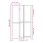 Voir la diapositive 6 : VIDAXL Cloison de separation 3 panneaux marron fonce paulownia massif