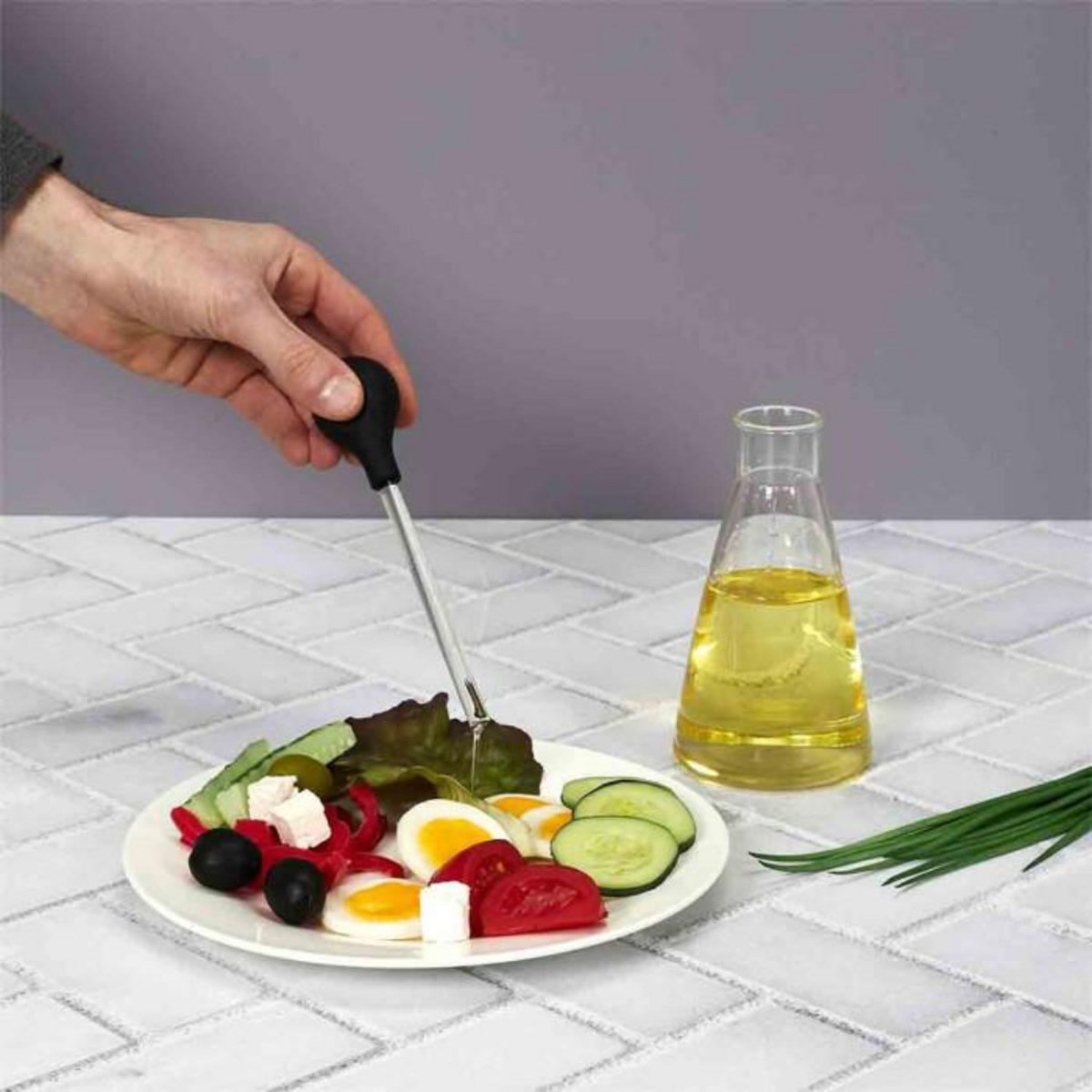 Paris Prix Bouteille à Huile  Avec Pipette  15cm Transparent