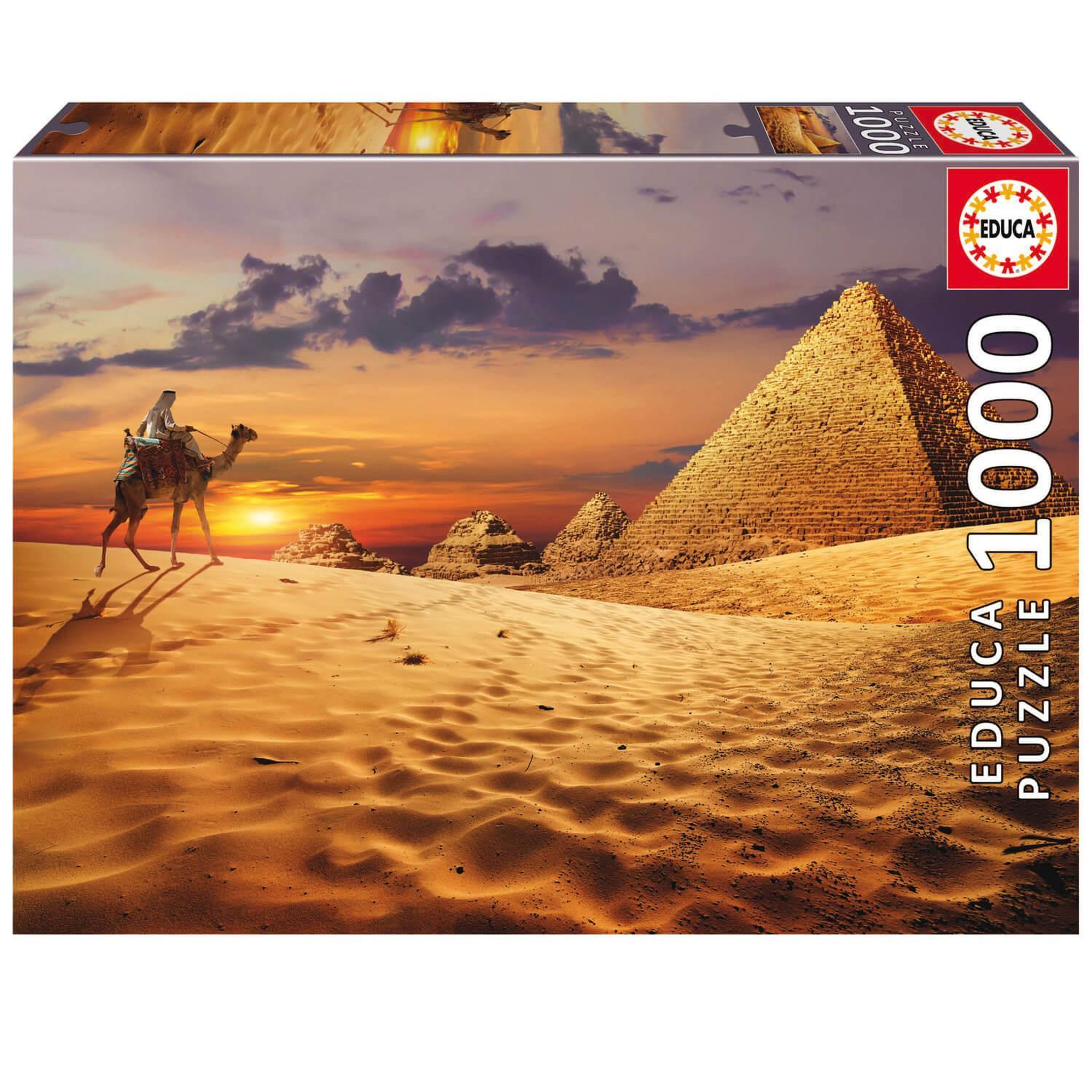 Voir la diapositive 2 : EDUCA CHAMEAU DANS LE DÉSERT - Puzzle de 1000 pieces