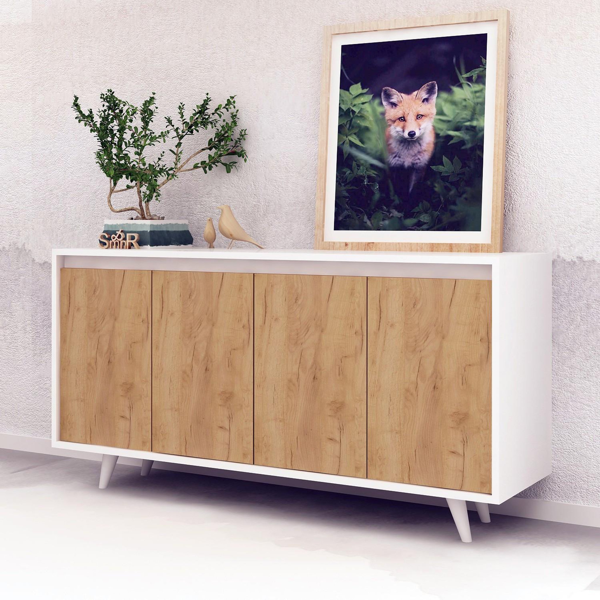Voir la diapositive 2 : Habitat et Jardin Buffet en bois  Nossa  - 140 x 40 x 86 cm - Marron