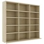 Voir la diapositive 2 : VIDAXL Armoire a CD Chene sonoma 102x23x89,5 cm Bois d'ingenierie