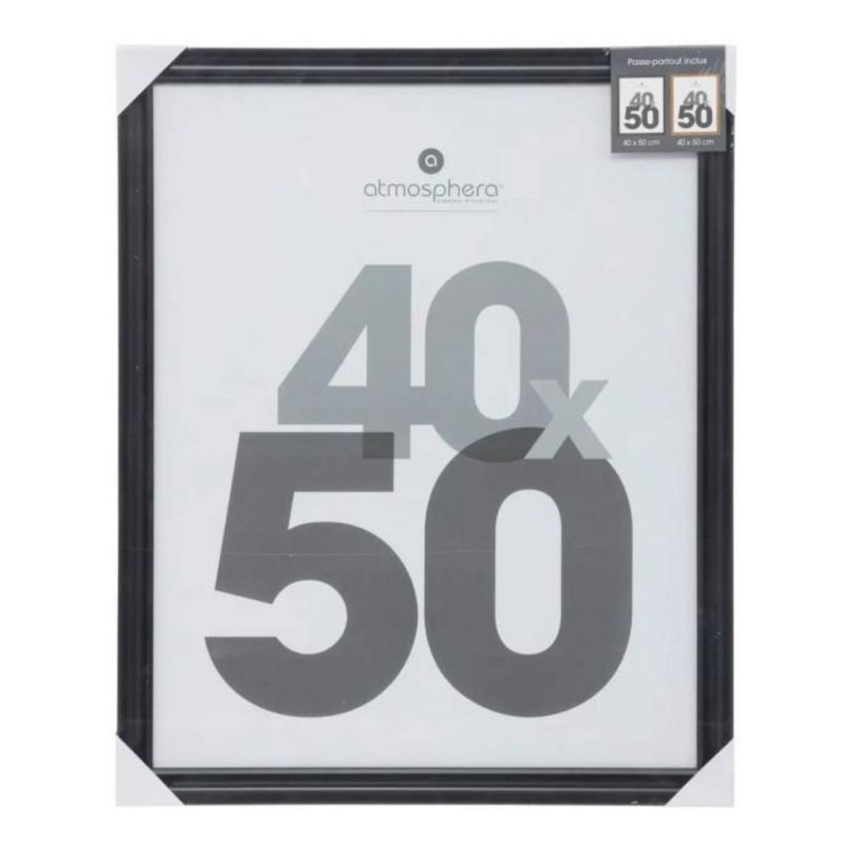 ATMOSPHERA Cadre Photo en Bois  Mae  40x50cm Noir