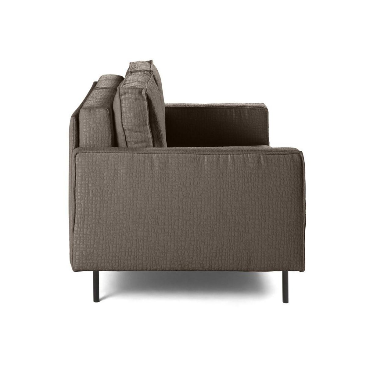 LISA DESIGN Charlie - canapé droit 2 places - en tissu velours relief