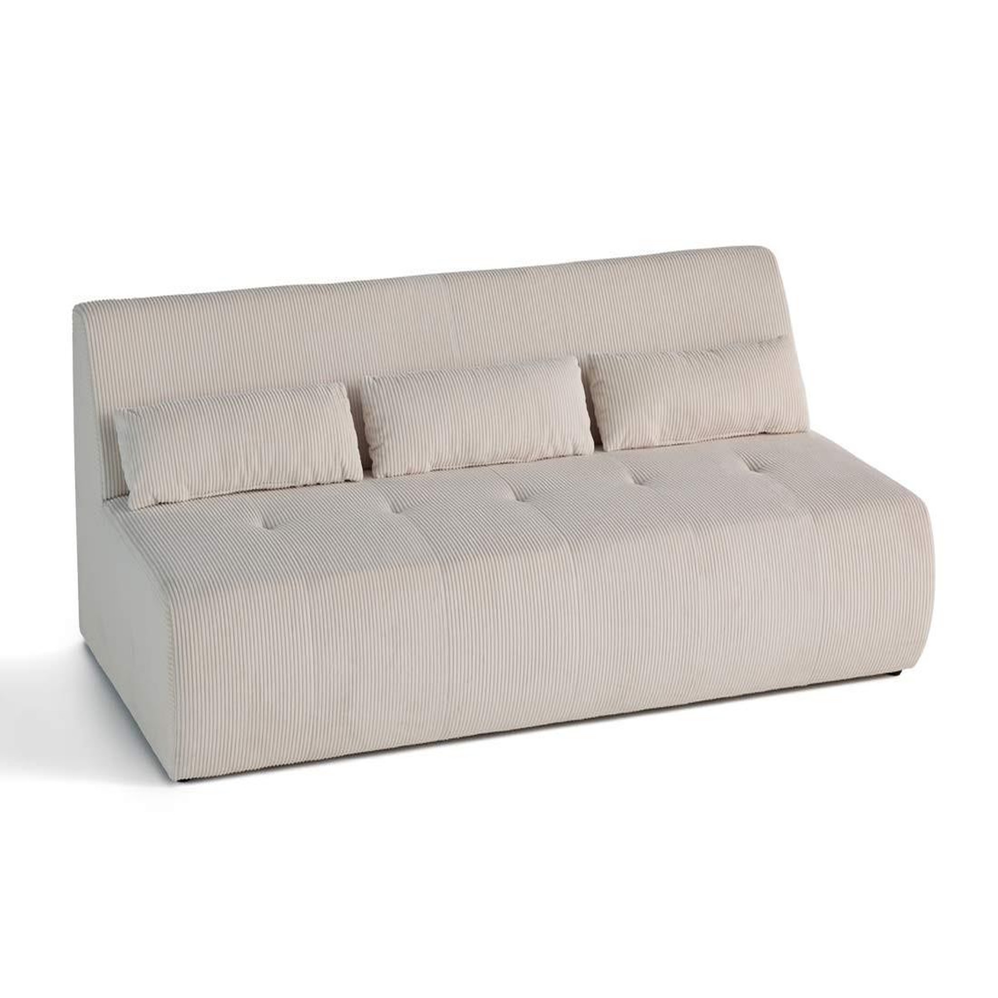 Voir la diapositive 2 : LISA DESIGN Onyx - canapé droit 3 places - en velours côtelé