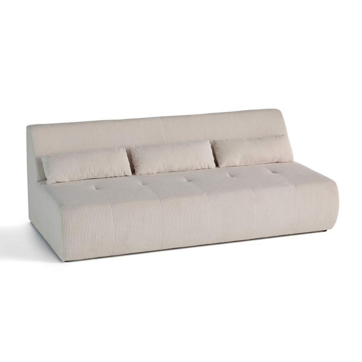 LISA DESIGN Onyx - canapé droit 3 places - en velours côtelé