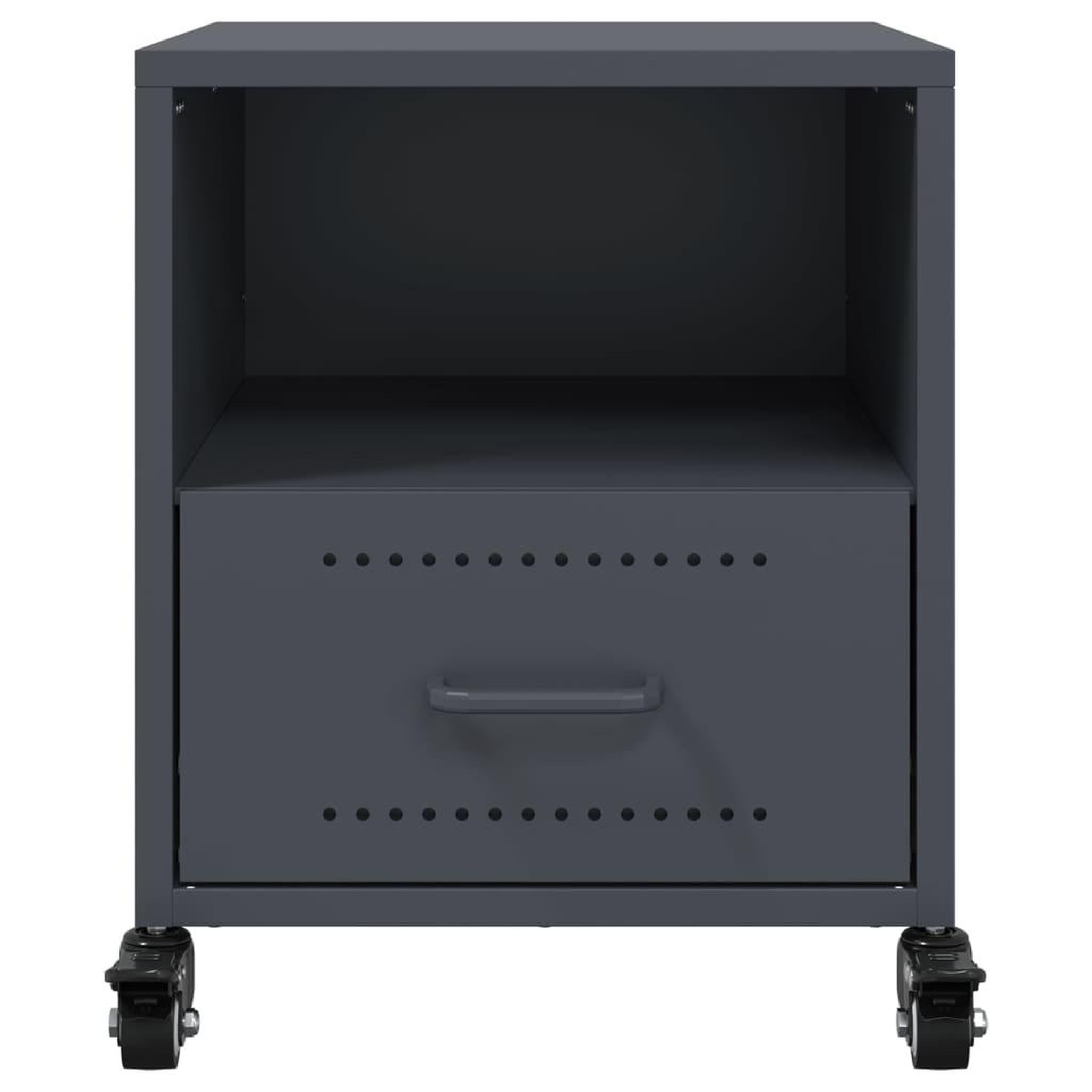 Voir la diapositive 5 : VIDAXL Tables de chevet 2 pcs anthracite 36x39x43,5 cm acier