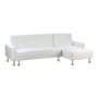 Voir la diapositive 1 : Habitat et Jardin Canapé d'angle convertible et réversible  Theo  - 258 x 82/147 x 82 cm - 4 places - Blanc