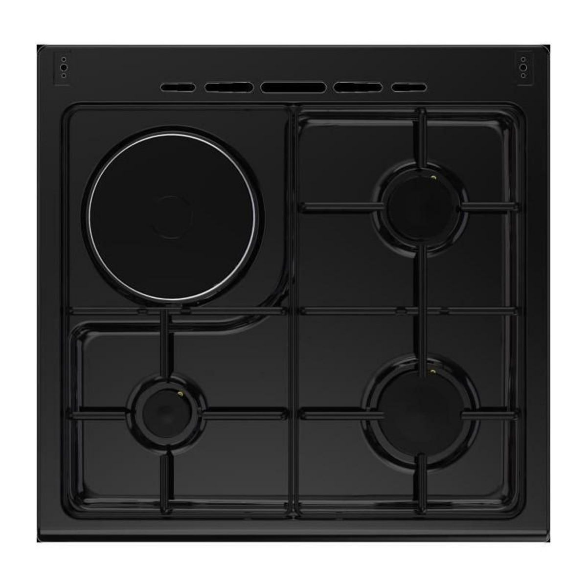 CONTINENTAL EDISON Cuisiniere mixte CONTINENTAL EDISON CECM60FCB - 3 feux gaz + 1 électrique - L59,8 x P61 xH83 cm - Noir