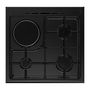 Voir la diapositive 5 : CONTINENTAL EDISON Cuisiniere mixte CONTINENTAL EDISON CECM60FCB - 3 feux gaz + 1 électrique - L59,8 x P61 xH83 cm - Noir