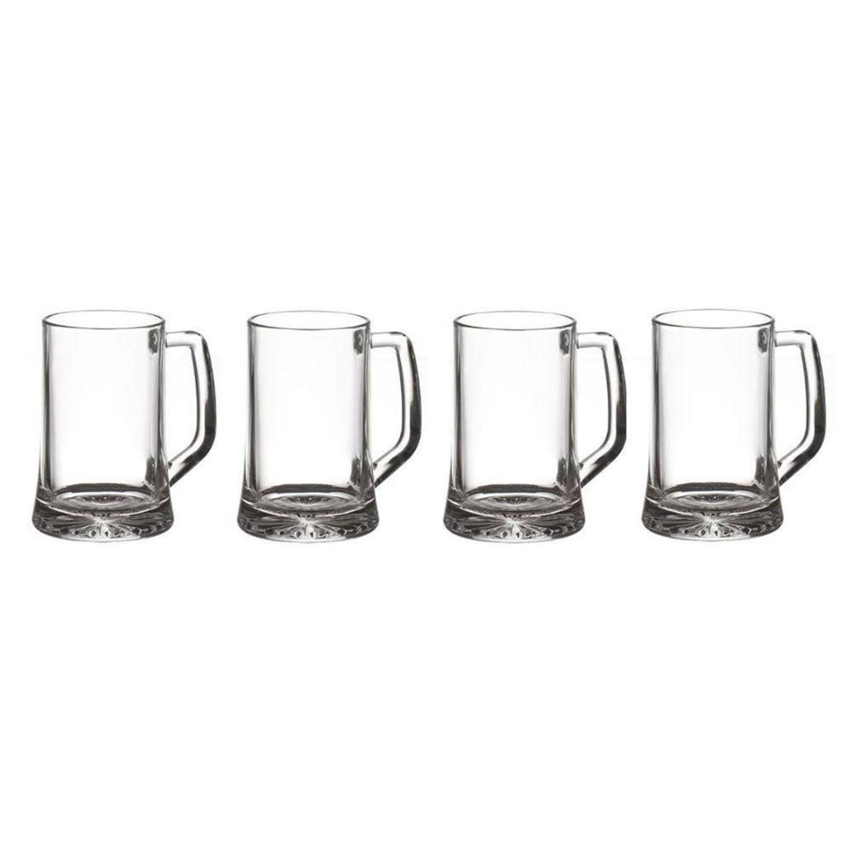 ATMOSPHERA Lot de 4 verres à bière avec anse 32 cl