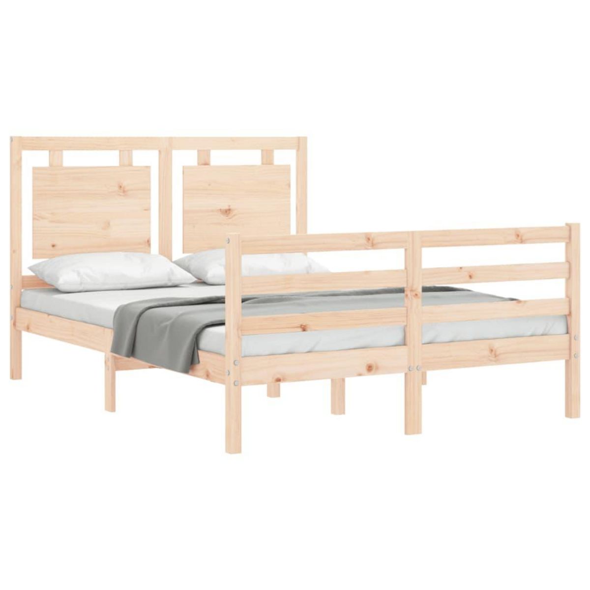 VIDAXL Cadre de lit sans matelas bois massif