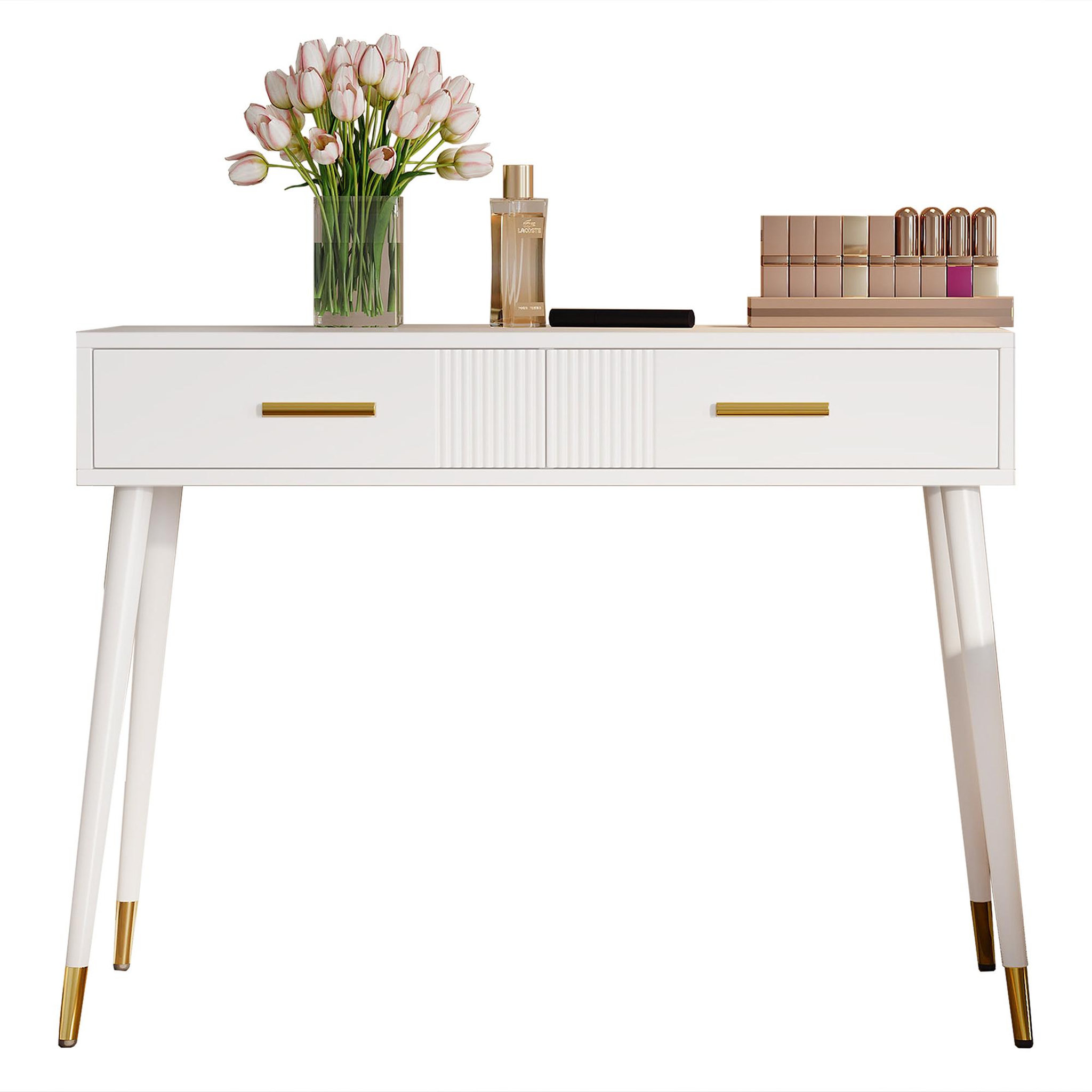 MERAX Coiffeuse coloris blanc mdf