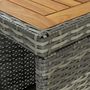 Voir la diapositive 4 : VIDAXL Ensemble de bar de jardin 5 pcs et coussins Resine tressee Gris