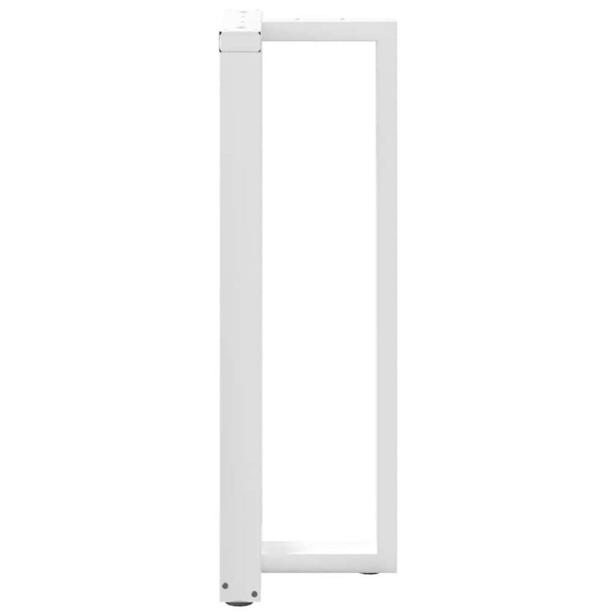 VIDAXL Pieds de table de bar forme de T 2 pcs blanc 40x35x(110-111) cm