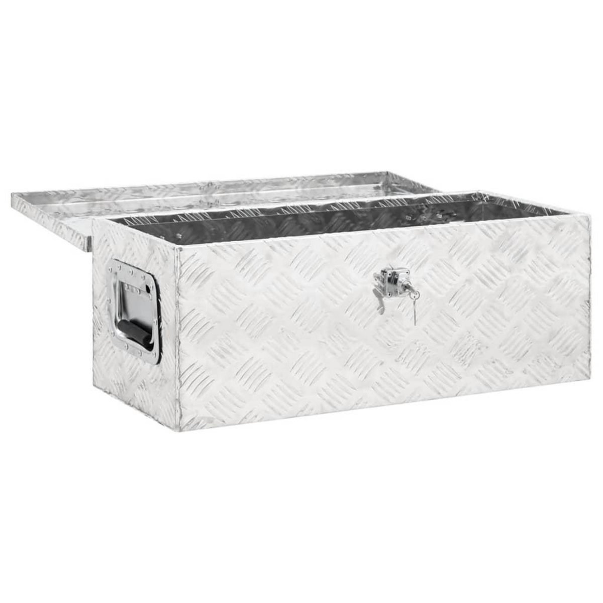 VIDAXL Boîte de rangement Argente 70x31x27 cm Aluminium