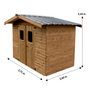 Voir la diapositive 2 : Habrita Abri de jardin bois - Autoclavé - 7,07m²