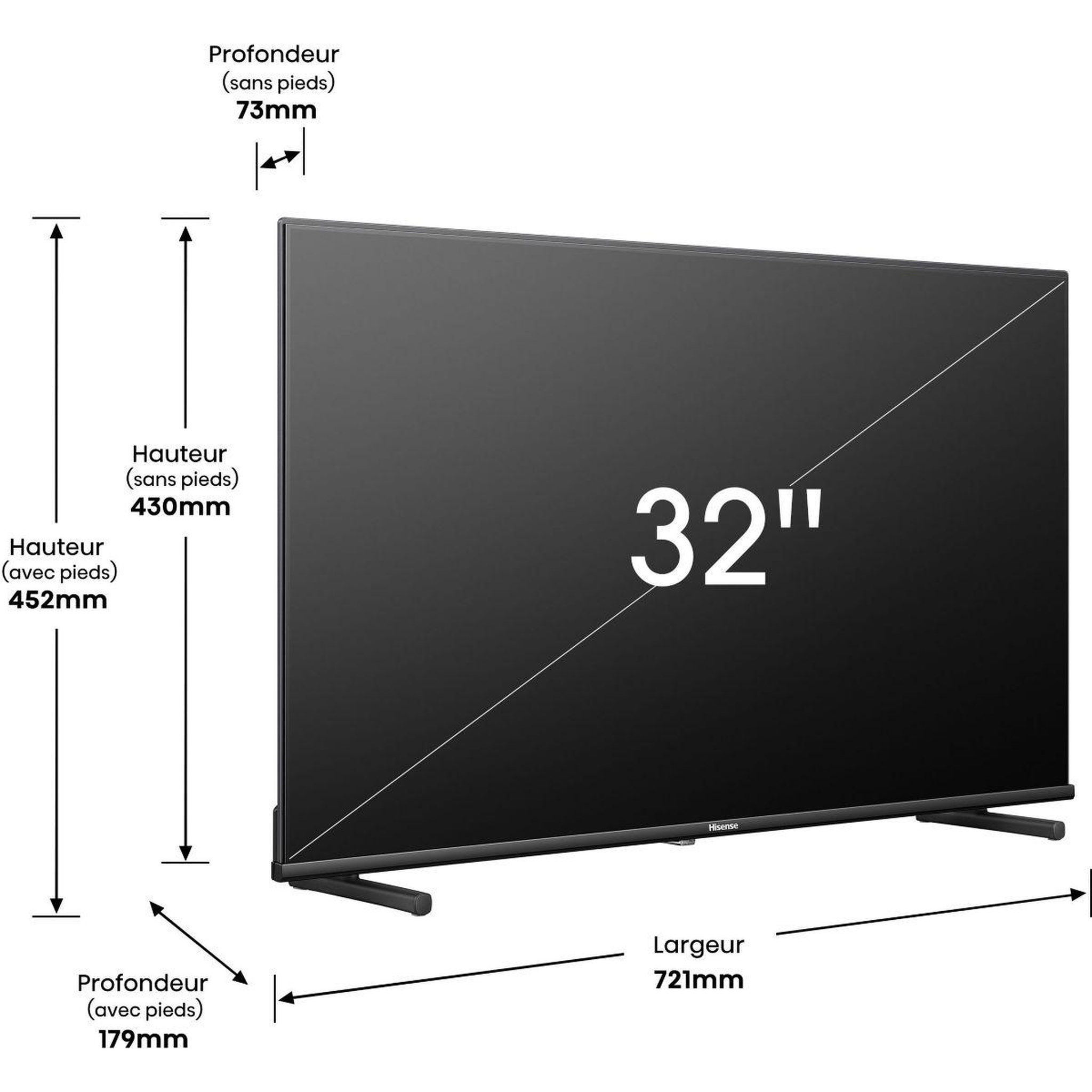 Voir la diapositive 5 : Hisense TV QLED 32A5KQ 2023