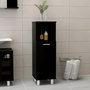 Voir la diapositive 1 : VIDAXL Armoire de salle de bain Noir 30x30x95 cm Agglomere