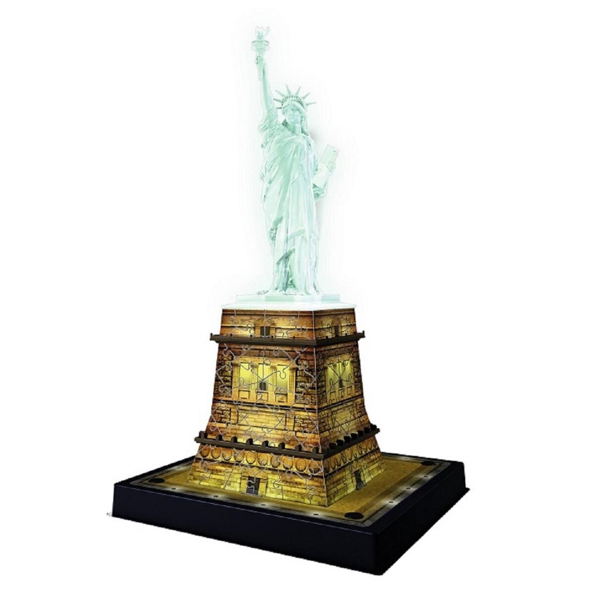 RAVENSBURGER Puzzle 3D 108 pièces Statue de la Liberté - Night Edition