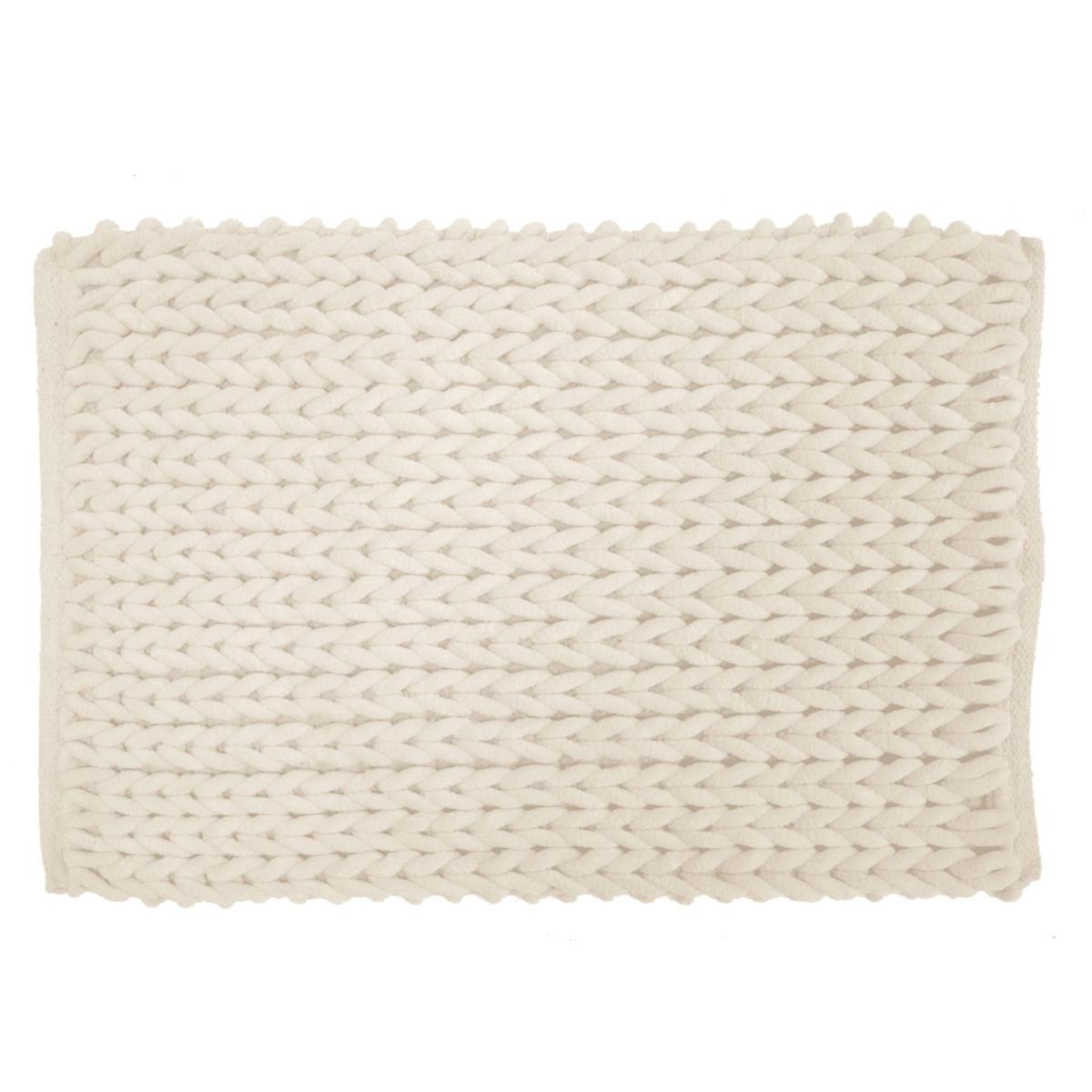 Douceur d'Intérieur Tapis de bain en chenille  ariel  50x80cm naturel