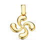 Voir la diapositive 1 : L'ATELIER D'AZUR Pendentif Or 18 Carats 750 Jaune - Croix Basque Lauburu - Chaines Offertes
